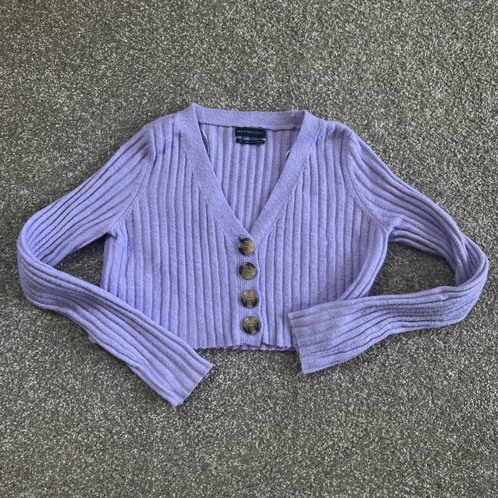 URBAN OUTFITTERS: Purple Cropped Sweater